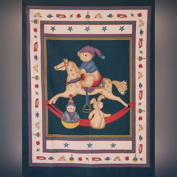 Vintage Baby Quilt (44" x 36") Fabric Panel, Marcia's Pony 1996 - Picture 6 of 12